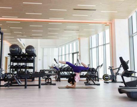 woman in a yoga pose