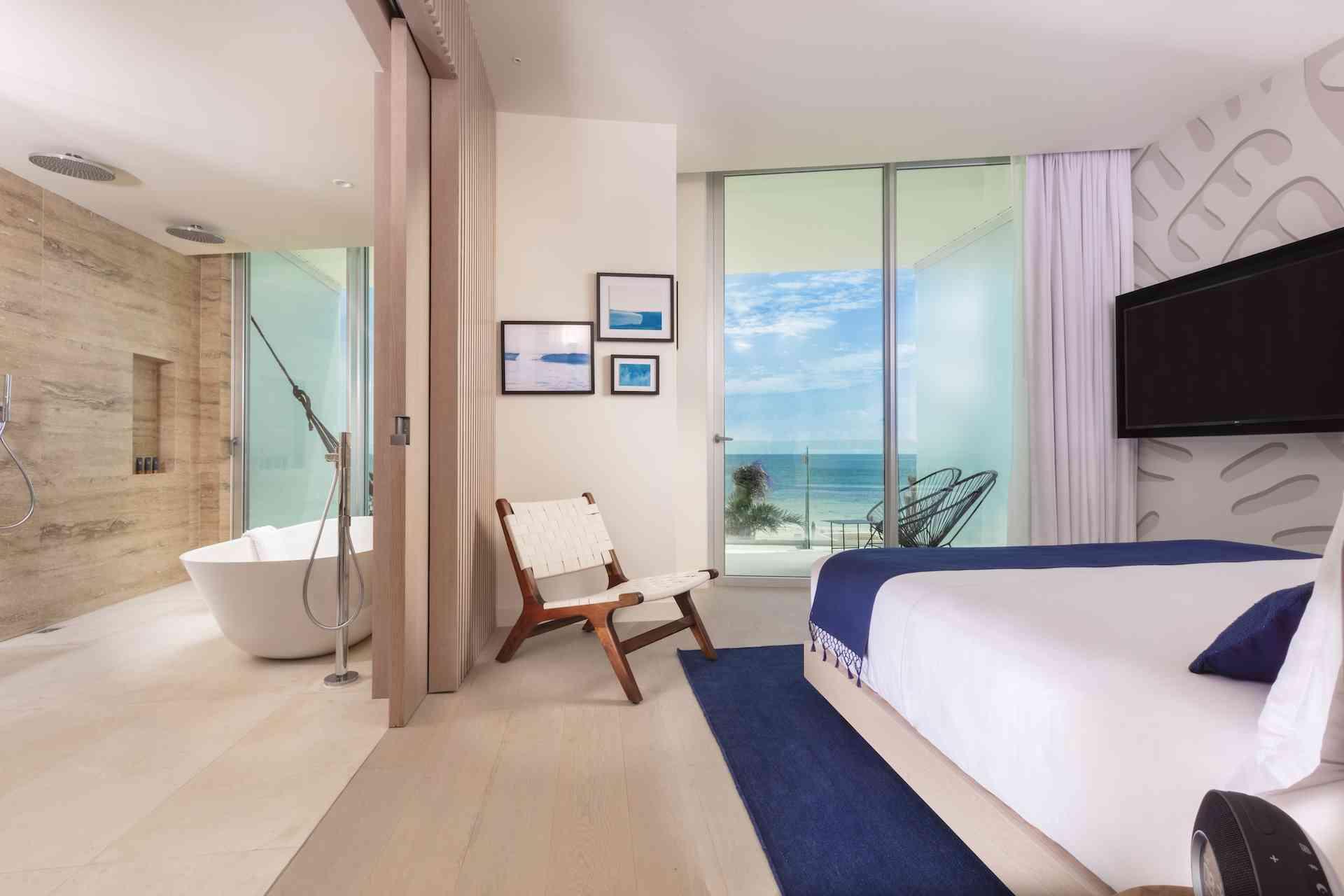 Hotel Room overlooking the beach