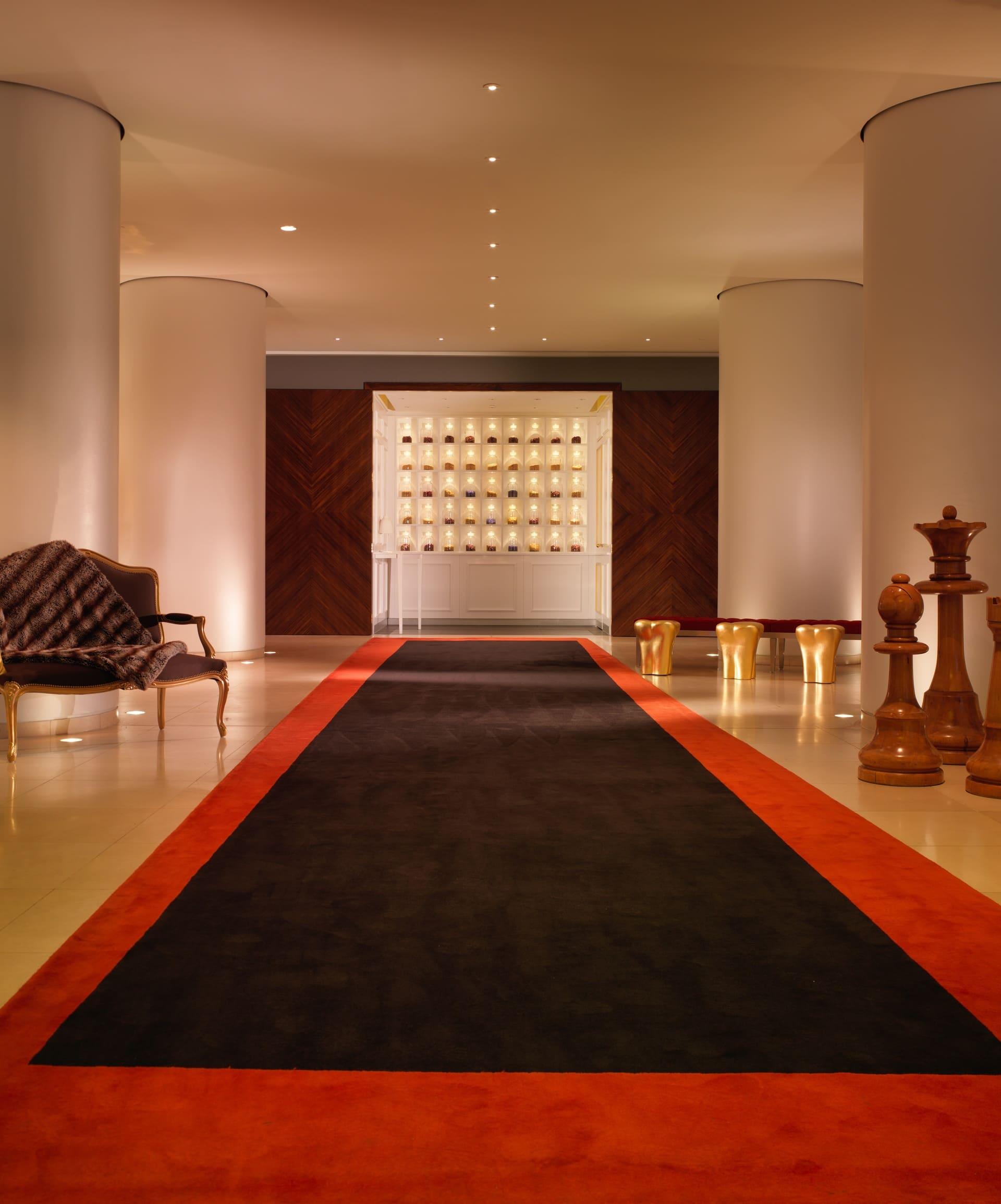 long view of the lobby at st martins lane