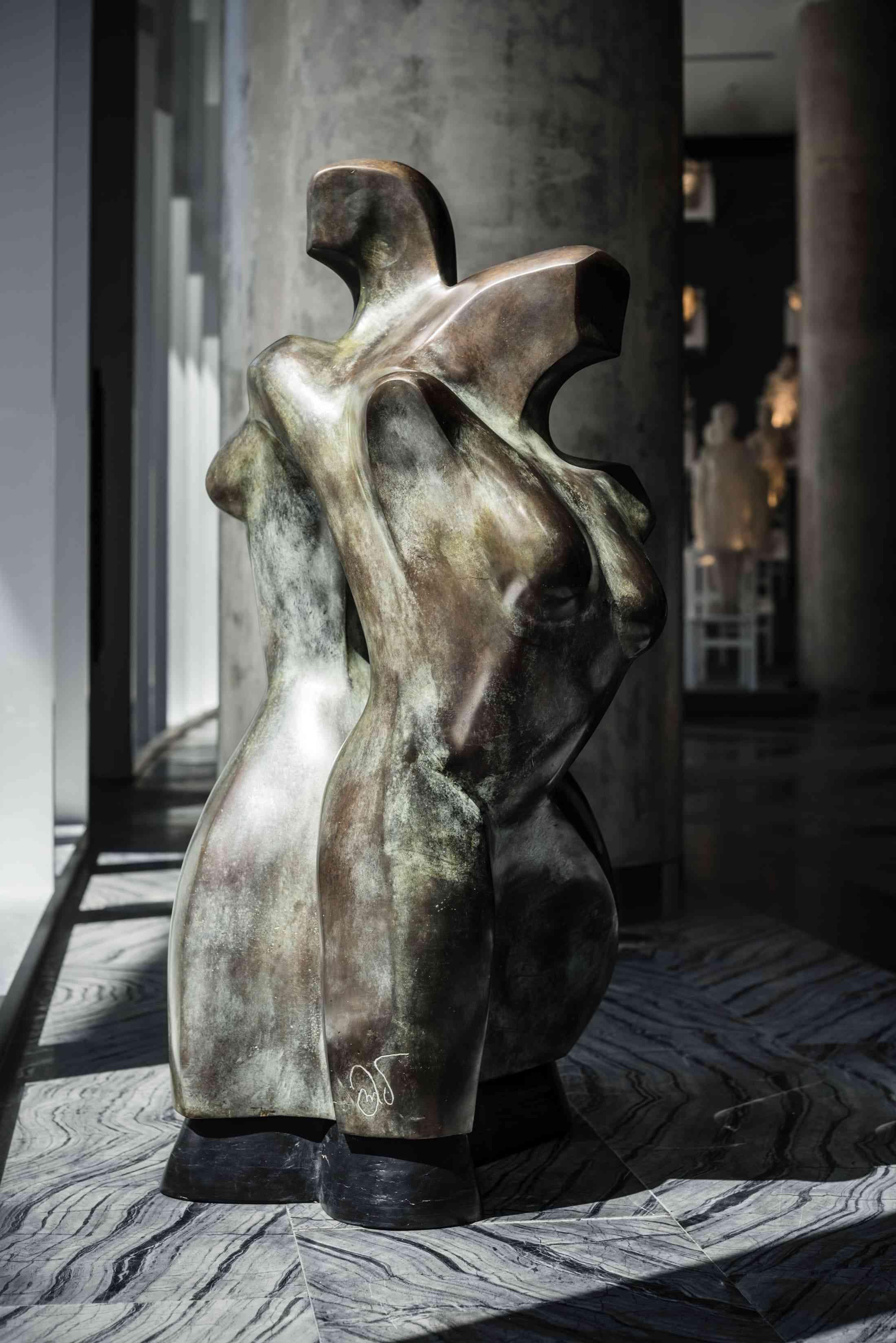 sculpture in lobby
