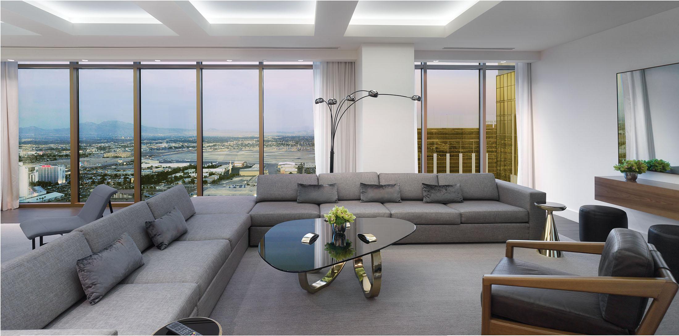 Delano penthouse premier suite living space
