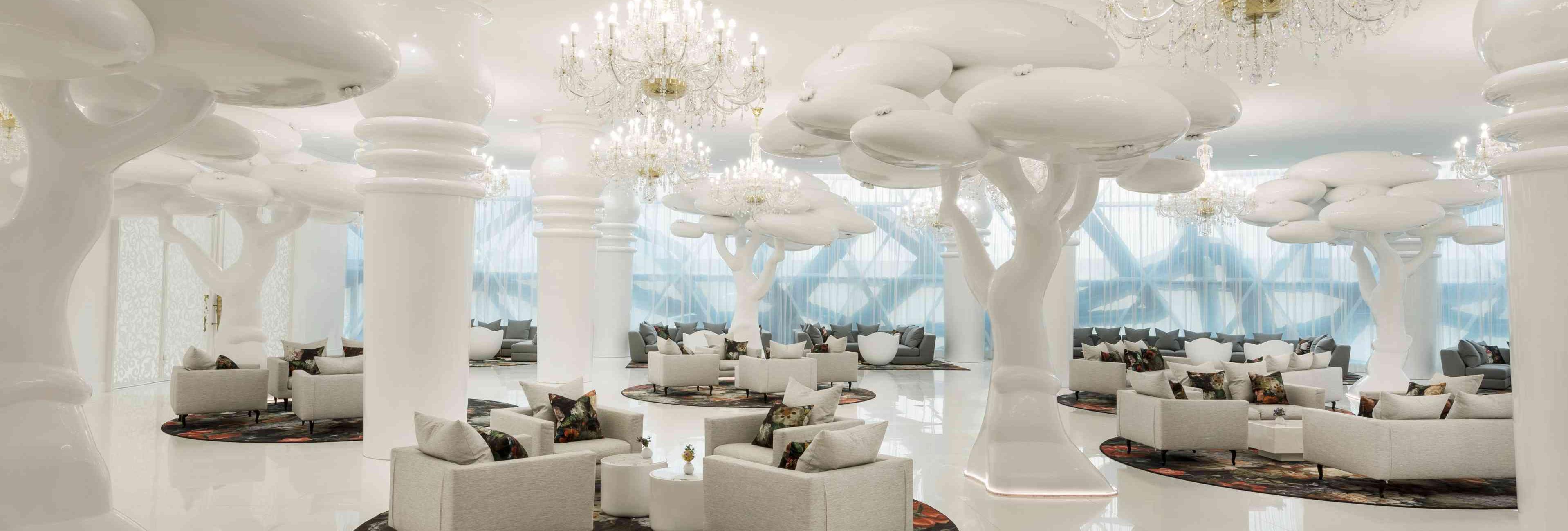 The lobby at Mondrian Doha