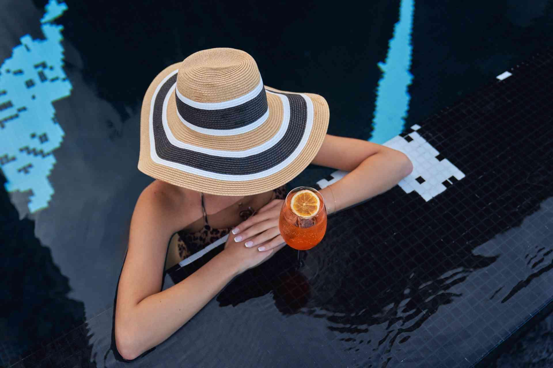 Woman in pool 