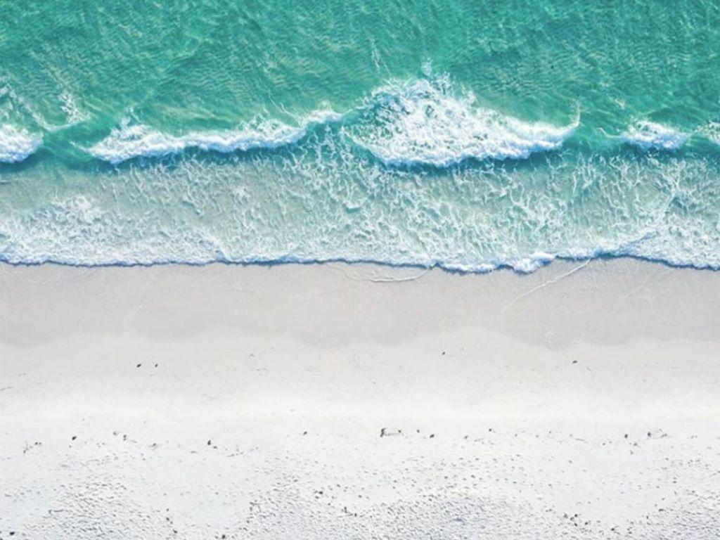 waves breaking on a beach 