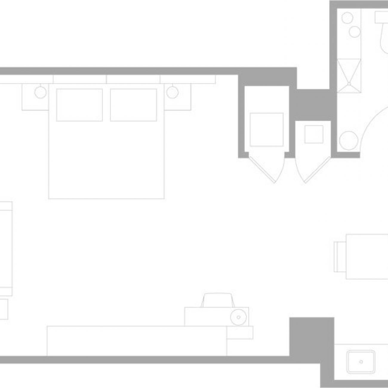 Mondrian South Beach Suite Floor Plan
