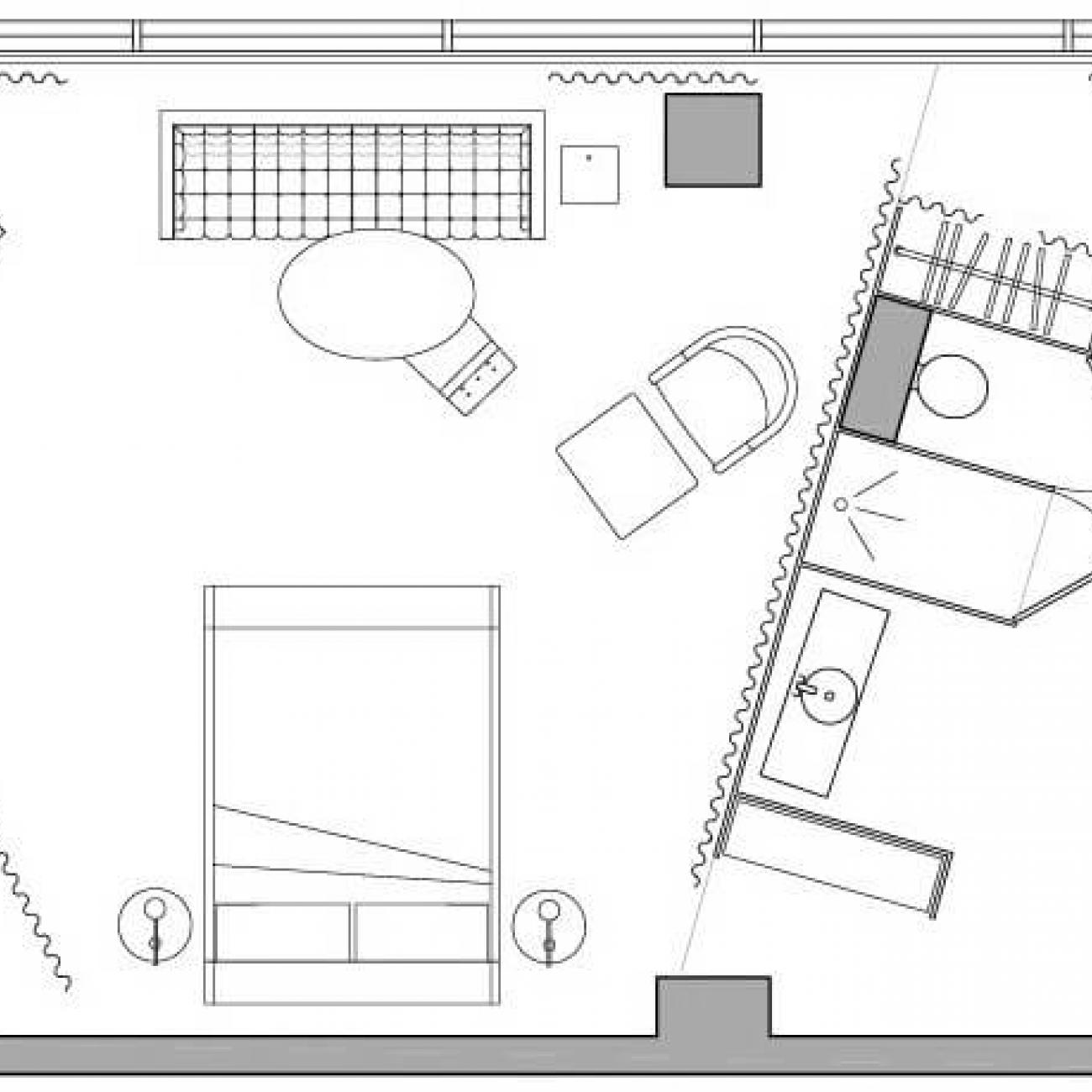 Sanderson loft suite floor plan