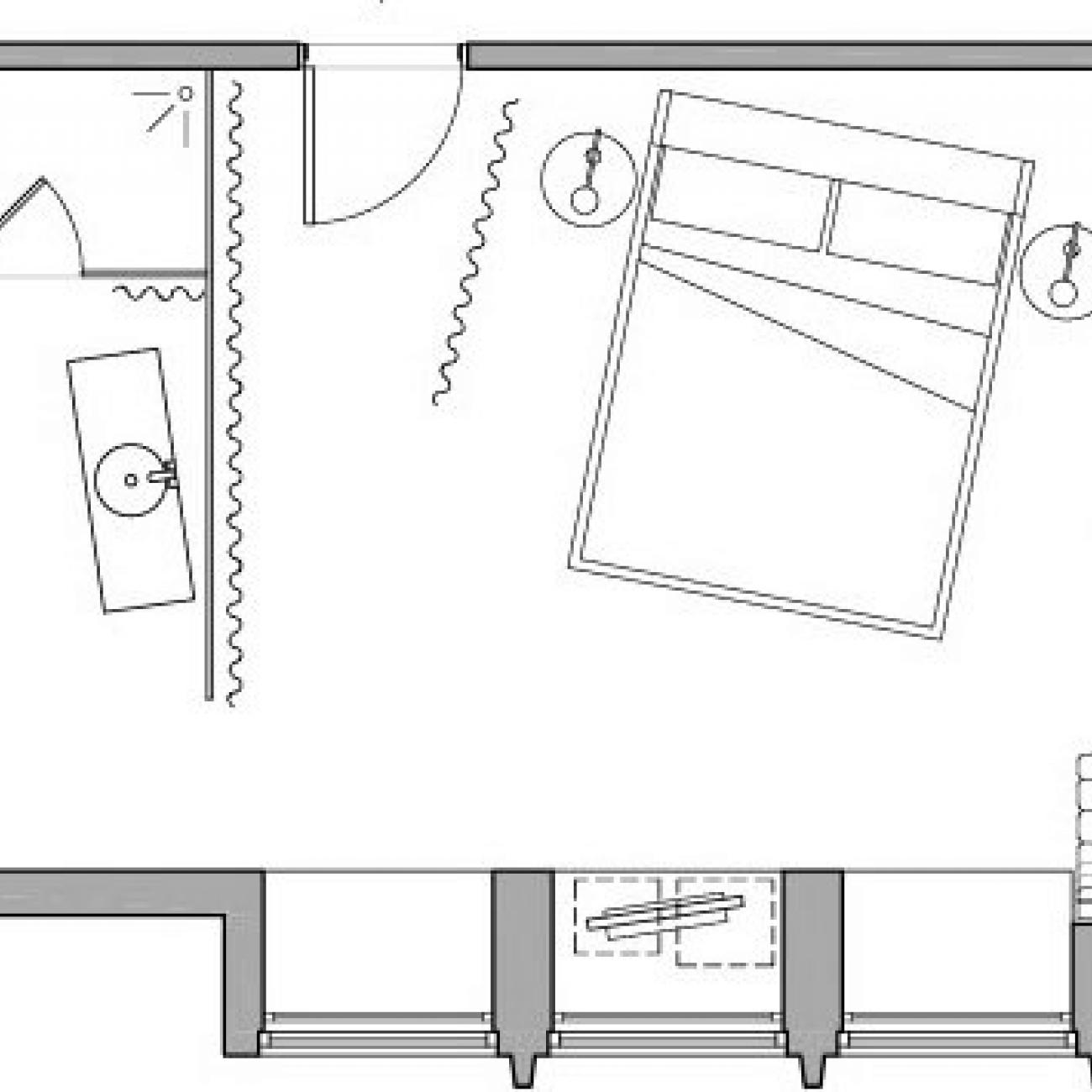 Sanderson superior hotel room floor plan