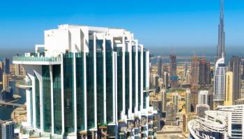 SLS Dubai with the skyline