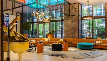 Lobby area of Hyde Midtown Miami Hotel