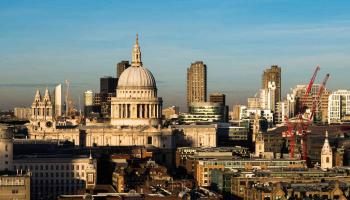 Cityscape of the Old Bailey in London