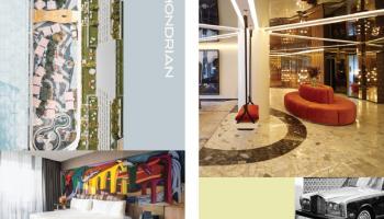 a collage of multiple image from Mondrian Mexico City Condesa. 